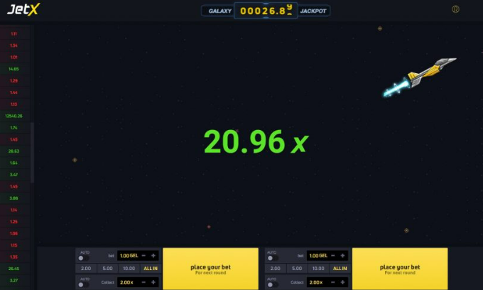 Демо-режим в Джет Икс казино для игры